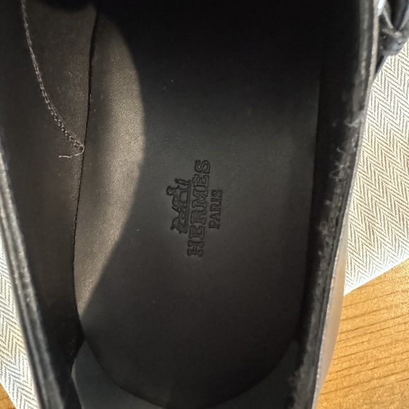 NWT Hermes Black Leather Oxfords with Double Monk Strap - Picture 5 of 8